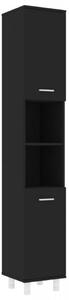 Dulap de baie, negru, 30 x 30 x 179 cm, PAL - V802625V