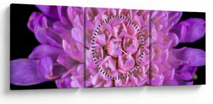 Tablou detailat cu floare (cu ceas) (90x30 cm)