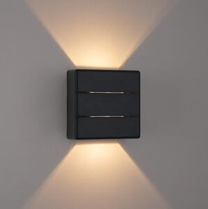 Brilagi - Aplica LED de exterior DOUBLERAY LINE, 6W/230V, negru, IP54