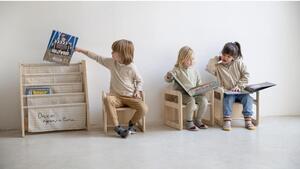 Bibliotecă pentru copii din țesătură bej 60x70 cm Once Upon a Time - Folkifreckles