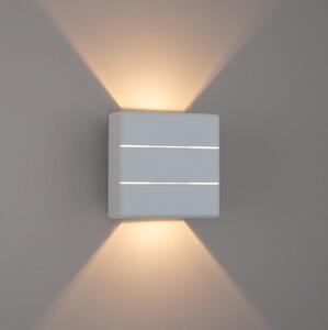 Brilagi - Aplică LED de exterior DOUBLERAY LINE, 6W, 230V, albă, IP54