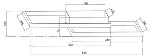 Ondaluce - Plafonieră LED cu reglare a intensității DOWEL LED/46W/230V 55x55 cm, finisaj argintiu