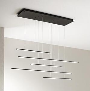 Ondaluce - Lustră LED dimerizabilă suspendată pe cablu GENIUS LED/72W/230V, neagră