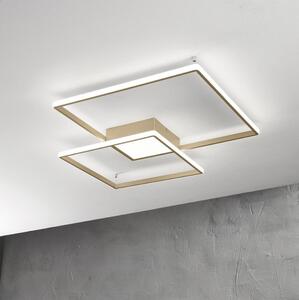 Ondaluce - Plafonieră LED dimabilă DOWEL LED/46W/230V 55x55 cm, finisaj auriu