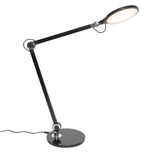 Design tafellamp zwart incl. LED met touch en inductielader - Don