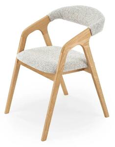 Scaun BUENO, gri deschis/stejar, stofa/lemn, 52x62x72 cm
