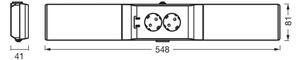 Osram - Lampă LED dimmabilă pentru montare sub dulap, cu prize, UNDERCABINET LED/10W/230V, alb