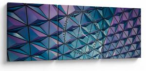Tablou - structură colorată (cu ceas) (90x30 cm)