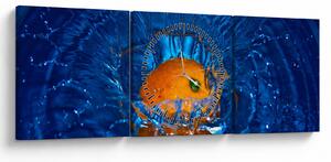 Tablou - portacala în apă (cu ceas) (90x30 cm)