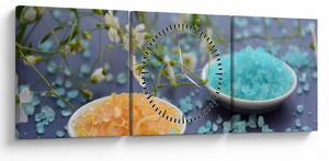 Tablou cu sarea de mare colorată (cu ceas) (90x30 cm)