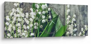 Tablou cu lăcrimioare (cu ceas) (90x30 cm)