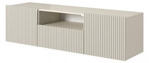 Comodă TV suspendată Nicole, cu sertar și nișă, 150 cm – culoare cashmere