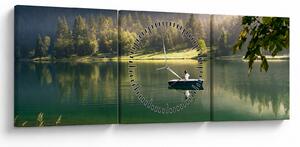 Tablou cu lac (cu ceas) (90x30 cm)