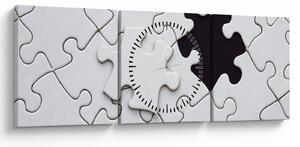 Tablou cu puzzle (cu ceas) (90x30 cm)