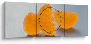 Tablou cu mandarine (cu ceas) (90x30 cm)