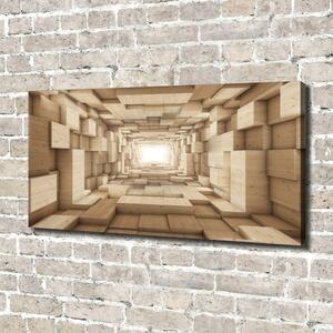 Imprimare tablou canvas tunel de lemn