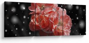 Tabloucu floare roz (cu ceas) (90x30 cm)