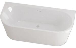 Cadă freestanding ovală Jungborn ONE Back to Wall 80x170x58 cm acril alb