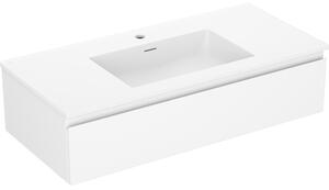 Mexen Orio, mobilier de baie 100 cm cu lavoar Otis, 1 sertar, alb mat, 91A10-10023-1-BF01-W18M01