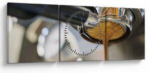 Tablou - espresso (cu ceas) (90x30 cm)