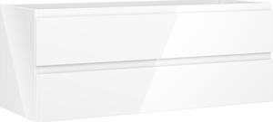 Mexen Orio, mobilier de baie 120 cm, 2 sertare, alb lucios, 91A10-12047-2-BFF00