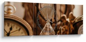 Tablou cu clepsidră (cu ceas) (90x30 cm)