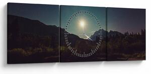Tablou - cerul nocturn (cu ceas) (90x30 cm)