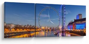 Tablou London Eye (cu ceas) (90x30 cm)