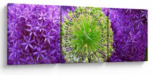 Tablou cu floare (cu ceas) (90x30 cm)