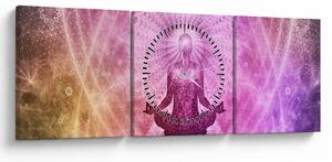 Tablou meditație (cu ceas) (90x30 cm)