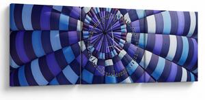 Tablou cu structura balonului zburător (cu ceas) (90x30 cm)