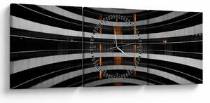 Tablou abstract - clădire (cu ceas) (90x30 cm)