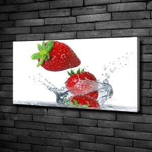 Imprimare tablou canvas Căpșuni și apă