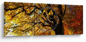 Tablou cu toamna (cu ceas) (90x30 cm)