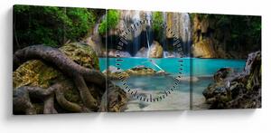 Tablou cu cascade (cu ceas) (90x30 cm)
