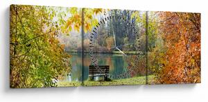 Tablou cu pescărie (cu ceas) (90x30 cm)