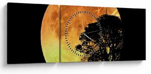 Tablou cu umbre în lumina lunii (cu ceas) (90x30 cm)