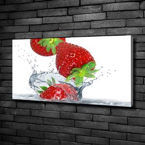 Tablou pe pânză canvas Căpșuni și apă