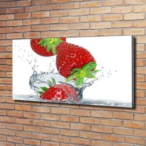 Tablou pe pânză canvas Căpșuni și apă