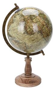 Glob Vintage Terra din lemn crem 38 cm
