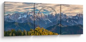 Tablou - panorama montană (cu ceas) (90x30 cm)