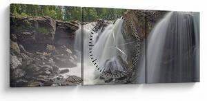 Tablou cu cascade (cu ceas) (90x30 cm)