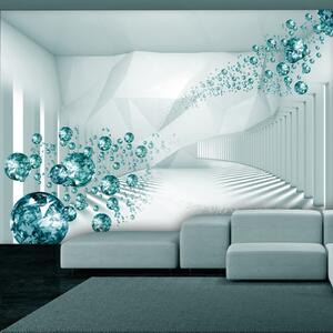 Fototapet - Diamond Corridor (Turquoise)