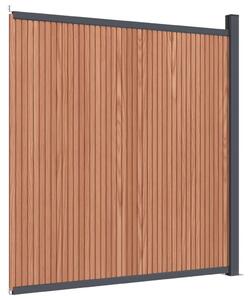 Set panouri pentru gard, maro, 173x186 cm, WPC