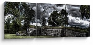 Tablou cu cerul întunecat (cu ceas) (90x30 cm)