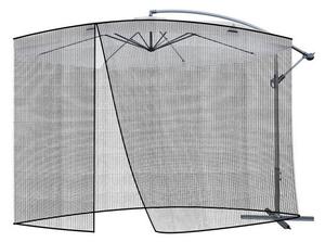 Plasa anti-insecte pentru umbrela, diametru 3,5 m, inaltime 260 cm, snur prindere, fermoar, negru