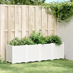 Jardinieră de grădină, alb, 160x40x53 cm, PP