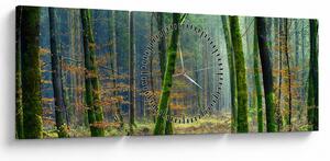 Tablou cu pădure (cu ceas) (90x30 cm)