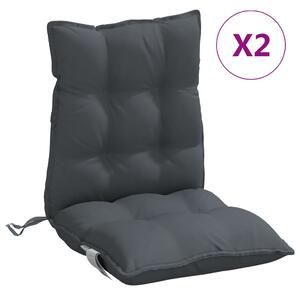 Perne scaun cu spătar mic, 2 buc., antracit, textil oxford
