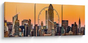 Tablou cu New York (cu ceas) (90x30 cm)